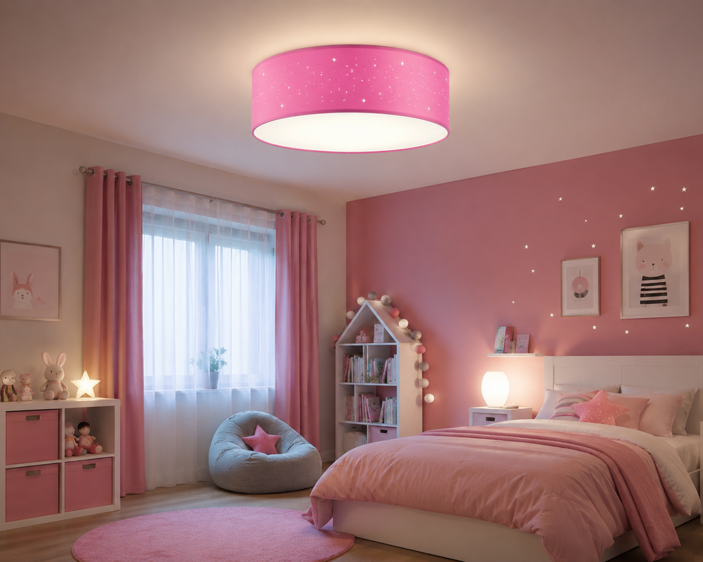 Navaris LED Deckenleuchte 40cm dimmbar Farbwechsel Fernbedienung Pink
