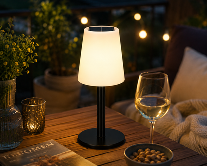 EASYmaxx LED Solar Tischleuchte Outdoor warmweiß IP44 8STD Leuchtdauer