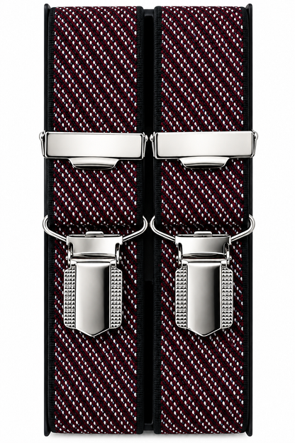 Wenco Create! Hosenträger – Bordeaux gemustert, 120 cm