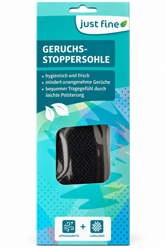 Just Fine Geruchsstopper Einlegesohlen 36/37 Aktivkohle Schuheinlagen 1 Paar