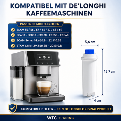 Maxblue MB-C11 6x Wasserfilter kompatibel mit DeLonghi DLSC002 ECAM Magnifica