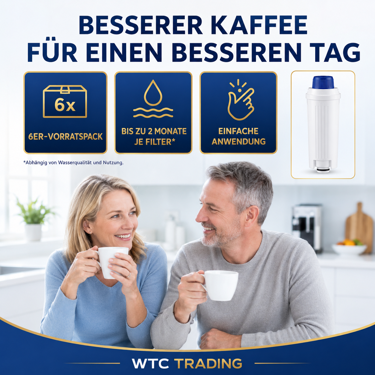 Maxblue MB-C11 6x Wasserfilter kompatibel mit DeLonghi DLSC002 ECAM Magnifica