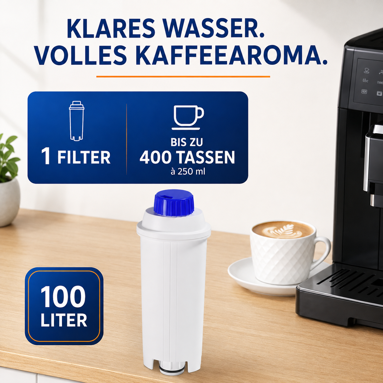 Maxblue MB-C11 6x Wasserfilter kompatibel mit DeLonghi DLSC002 ECAM Magnifica