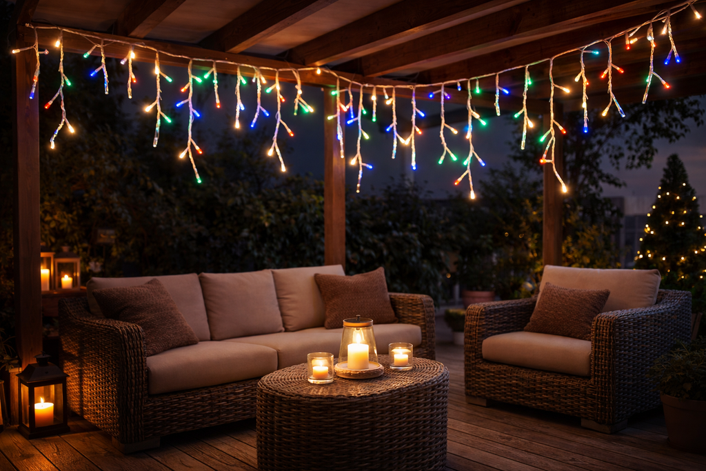 LED Lichterkette für Außen – Festliche Beleuchtung für Garten, Balkon & Weihnachten