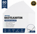 TRITART A3 300 g/m² – 60 Blatt festes Bastelpapier – Zeichenpapier für Bastelarbeiten und Malerei – Zeichenkarten, DIY, Origami, Schulaufgaben, Hochzeitskarten – Weiß