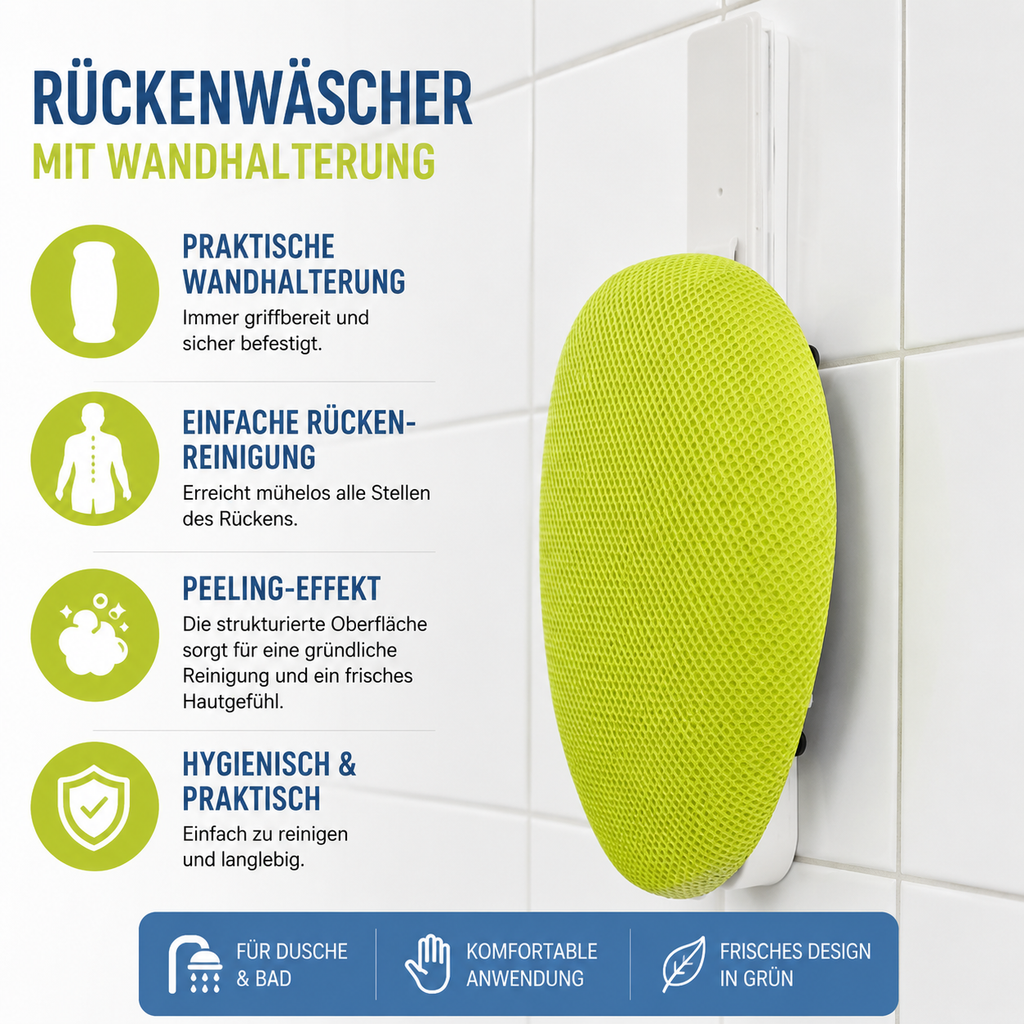 Squeechy Rücken-Schrubber mit Seifenspender, Schwamm, Seifen Schwamm Peeling