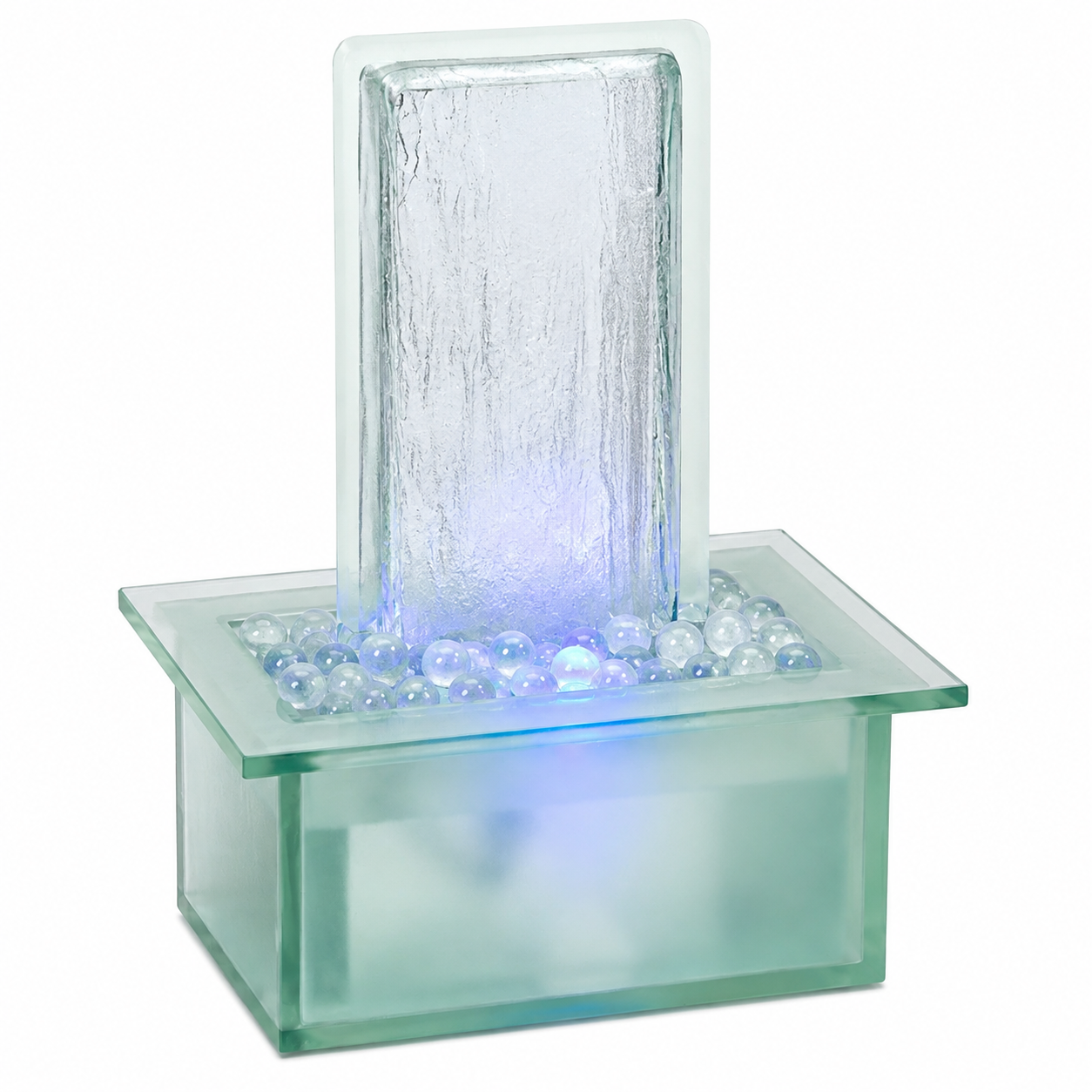 Heissner Symphonie Zimmerbrunnen LED Glas 12V Indoor Dekobrunnen Feng Shui