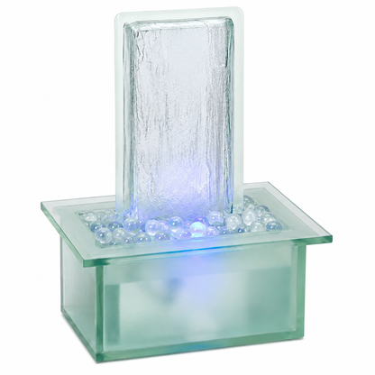 Heissner Symphonie Zimmerbrunnen LED Glas 12V Indoor Dekobrunnen Feng Shui