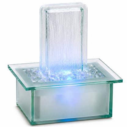 Heissner Symphonie Zimmerbrunnen LED Glas 12V Indoor Dekobrunnen Feng Shui