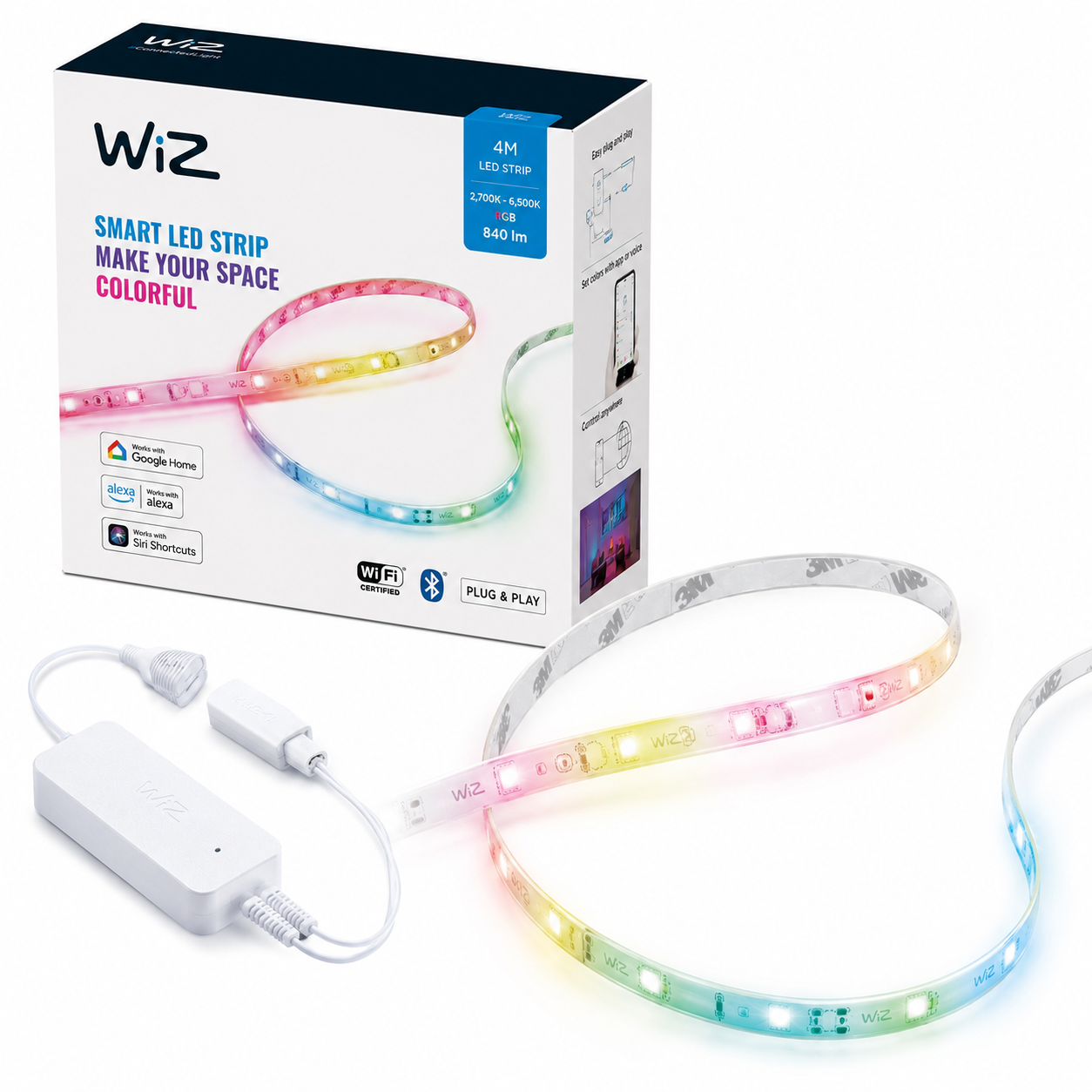 WiZ LED Strip 4m RGBW Smart Lightstrip WLAN Bluetooth Matter 840lm 13W