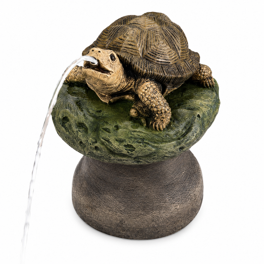 Henri Schildkröte Wasserspeier Teichfigur Brunnenfigur Resin 28 cm 4702R
