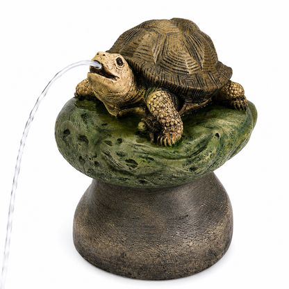 Henri Schildkröte Wasserspeier Teichfigur Brunnenfigur Resin 28 cm 4702R