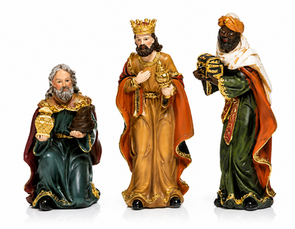 LUMIDA Xmas Weihnachtskrippe Holz Polyresin 10 Figuren 36cm B-Ware Krippe