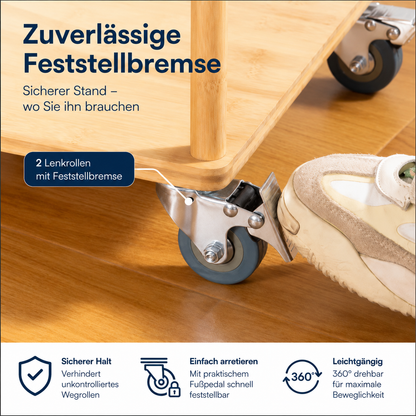 H&S 4x Schwerlastrollen 50mm Lenkrollen Möbelrollen 200kg 2x Bremse