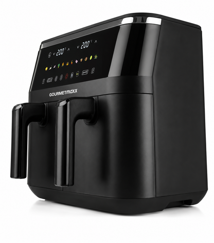GOURMETmaxx Heißluftfritteuse Air Fryer 4,5L Doppelkammer Touch 12 Programme