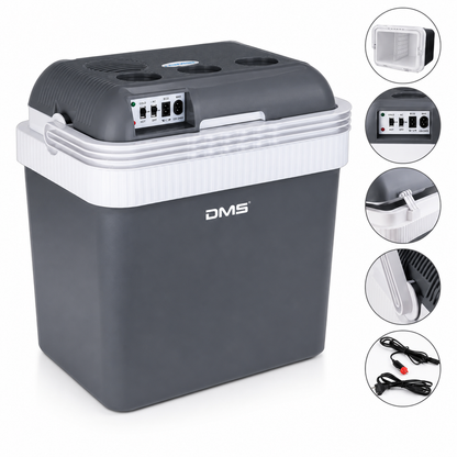 DMS Elektrische Kühlbox 25L 12V/24V Auto Camping Kühlbox Warmhaltefunktion