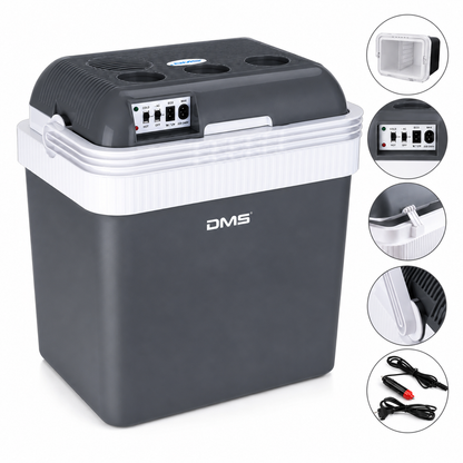 DMS Elektrische Kühlbox 25L 12V/24V Auto Camping Kühlbox Warmhaltefunktion