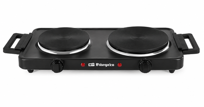 Orbegozo Doppelkochplatte 2500W 2 Kochplatten Camping Elektro Kochfeld Schwarz