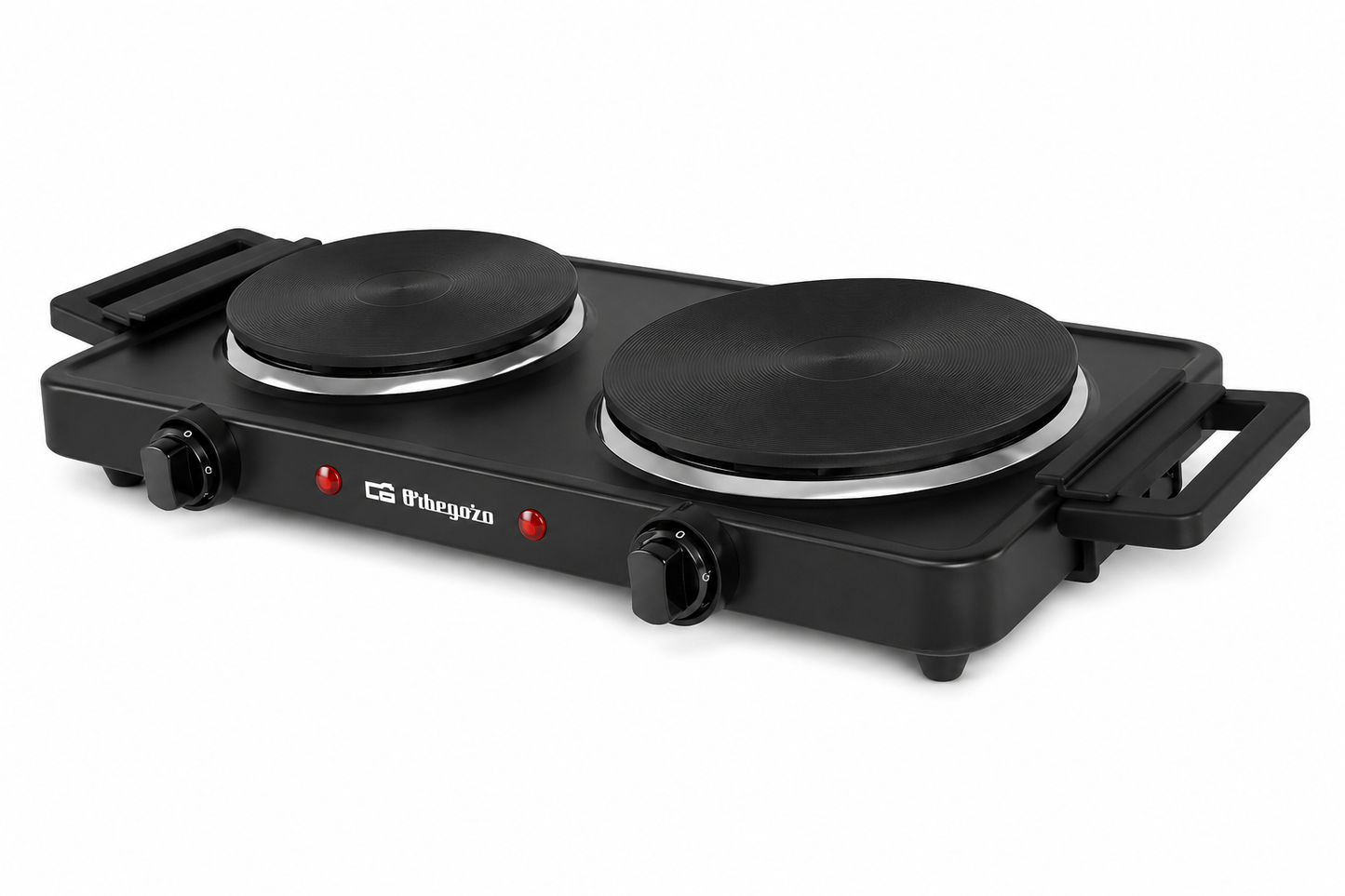 Orbegozo Doppelkochplatte 2500W 2 Kochplatten Camping Elektro Kochfeld Schwarz