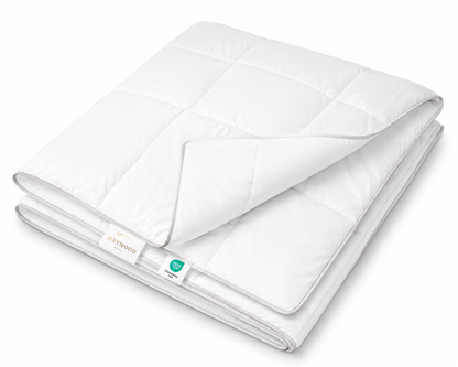 GOLDWOLKE Sommerdecke 2er Set extra leicht HeiQ Smart TopCool Körperzonensteppung