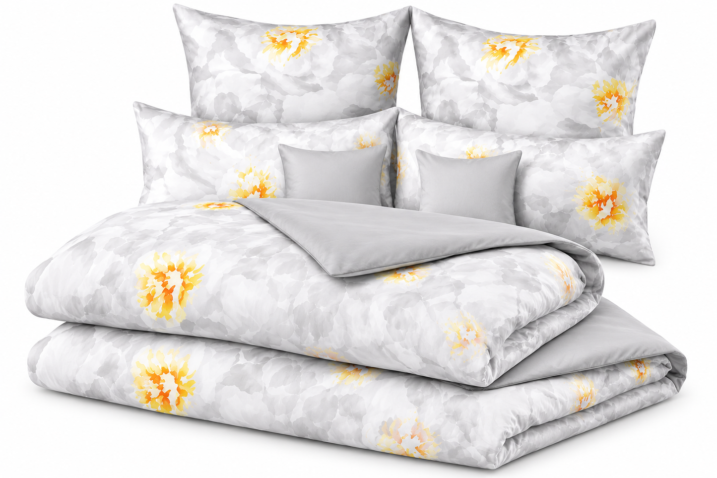 JERYMOOD Wendebettwäsche Anemonen 155x220 Mikrofaser Jersey 8tlg. Doppelbett