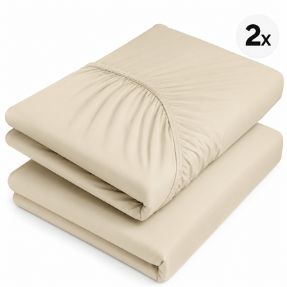 JERYMOOD 2x Spannbettlaken 100x200 cm Mikrofaser Jersey Steghöhe 26cm B-Ware