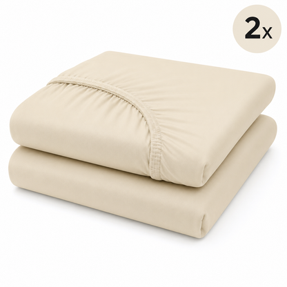 JERYMOOD 2x Spannbettlaken 100x200 cm Mikrofaser Jersey Steghöhe 26cm B-Ware