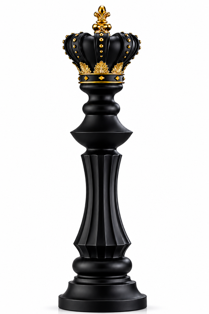 Navaris Schachfigur – 40 cm hohe dekorative Kunstharzskulptur König Schach Deko
