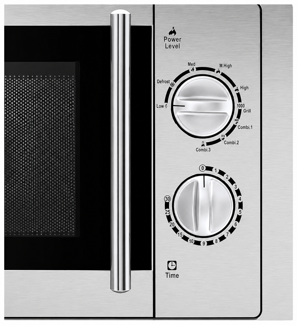 Orbegozo MIG2033 -Einbaubare Mikrowelle, Edelstahl, 20 Liter Fassungsvermögen, neun Stufen, Leistung 800 W Mikrowelle und 1000 W Grill, Stahl, Grau