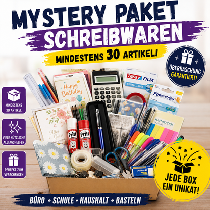 Überraschungs - Paket Schreibwaren 30+ Artikel Büro Schule Basteln A B C Ware Set