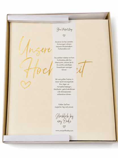 Your Perfect Day Hochzeitsalbum Unsere Hochzeit Ivory Gold Fotoalbum 50 Seiten