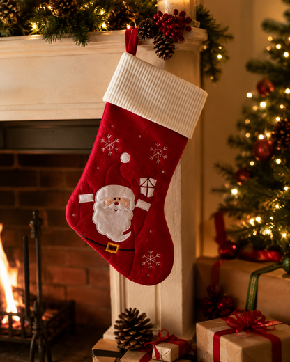 HEITMANN DECO Nikolausstrumpf Weihnachtsstrumpf Weihnachtsmann Rot Weiß