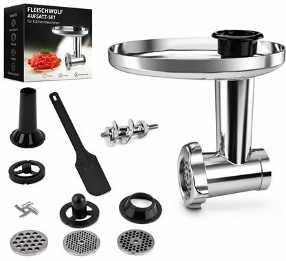 DMS 5in1 Küchenmaschine 2500W 10L Knetmaschine Fleischwolf Mixer Edelstahl