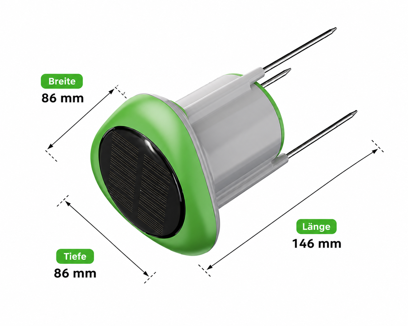 Smart WLAN Bodenfeuchtemesser Solar Bodensensor Temperaturmesser App IP66