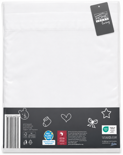 HOME IDEAS living 2er Jersey Spannbettlaken 70x140 cm Kinderbett Baumwolle Weiß