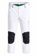 CAWE Initial Arbeitshose Malerhose Weiß Gr 52 Knietaschen EN14404 Handwerkerhose