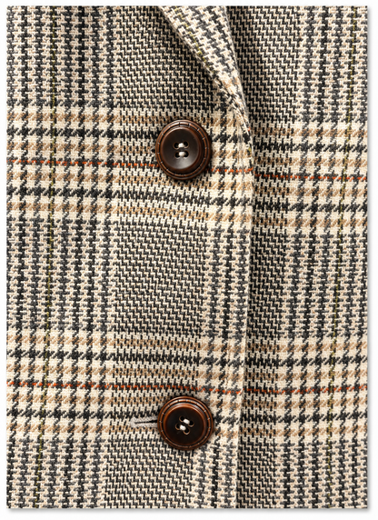 Damen Blazer Sakko Glencheck Karo Wolle Ellbogenpatches Business versch. Gr.