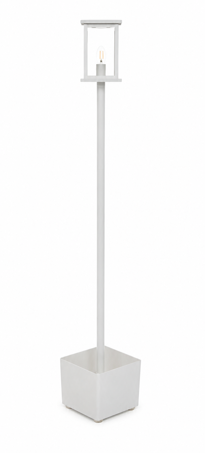 LUMIDA Garden Solar Parkleuchte Pflanzgefäß Rollen IP44 höhenverstellbar 178cm