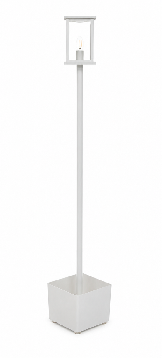 LUMIDA Garden Solar Parkleuchte Pflanzgefäß Rollen IP44 höhenverstellbar 178cm