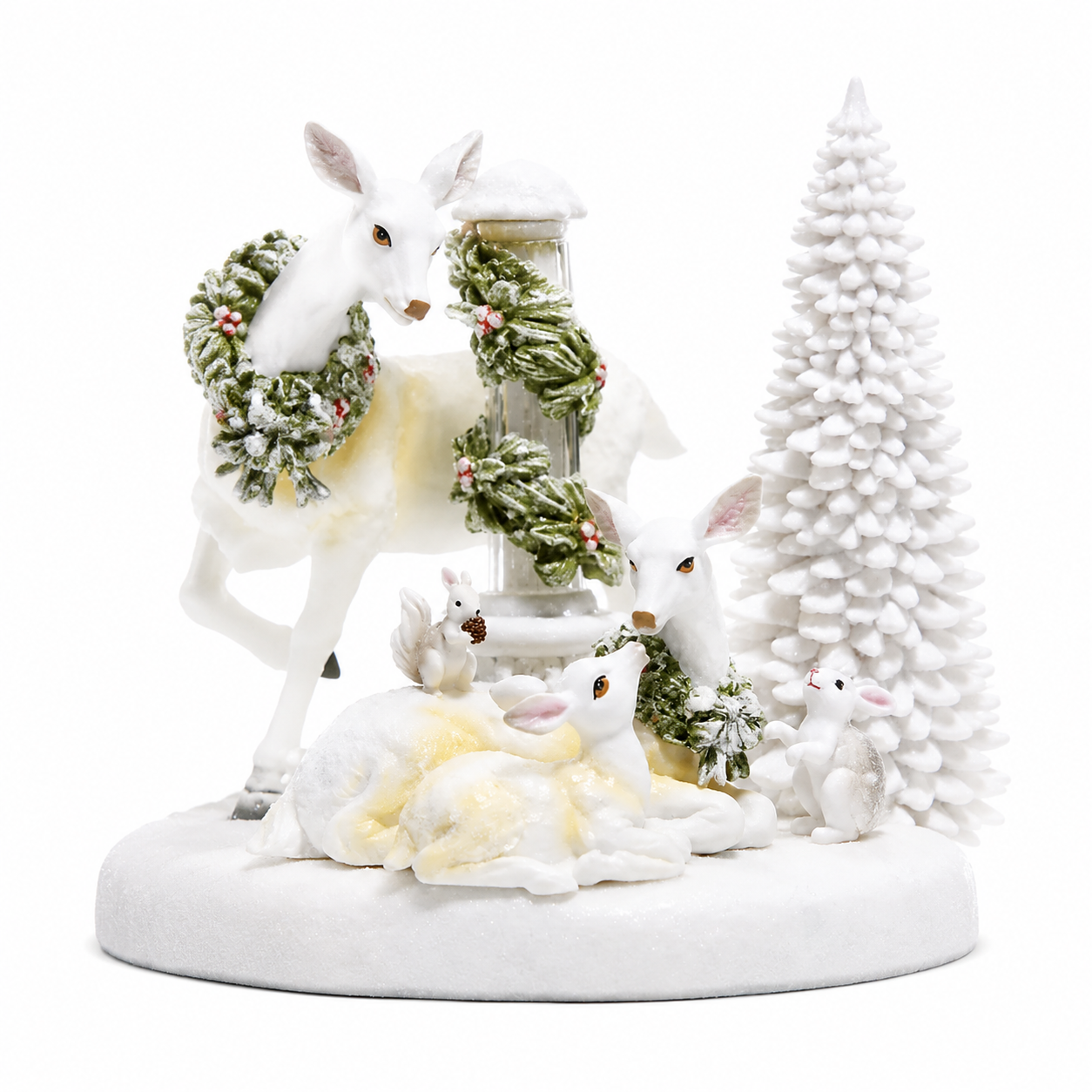 LUMIDA Xmas LED Laterne Kristall-Optik Timer warmweiß 30cm Weihnachtsmann