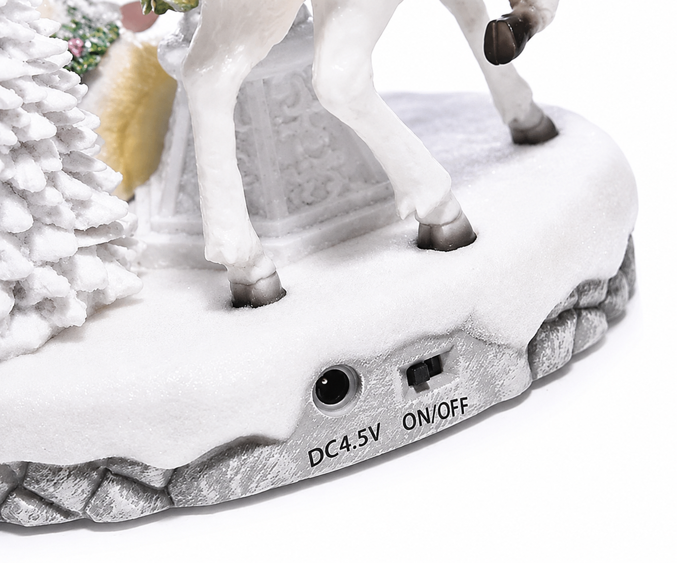 LUMIDA Xmas LED Laterne Kristall-Optik Timer warmweiß 30cm Weihnachtsmann
