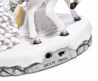 LUMIDA Xmas LED Laterne Kristall-Optik Timer warmweiß 30cm Weihnachtsmann