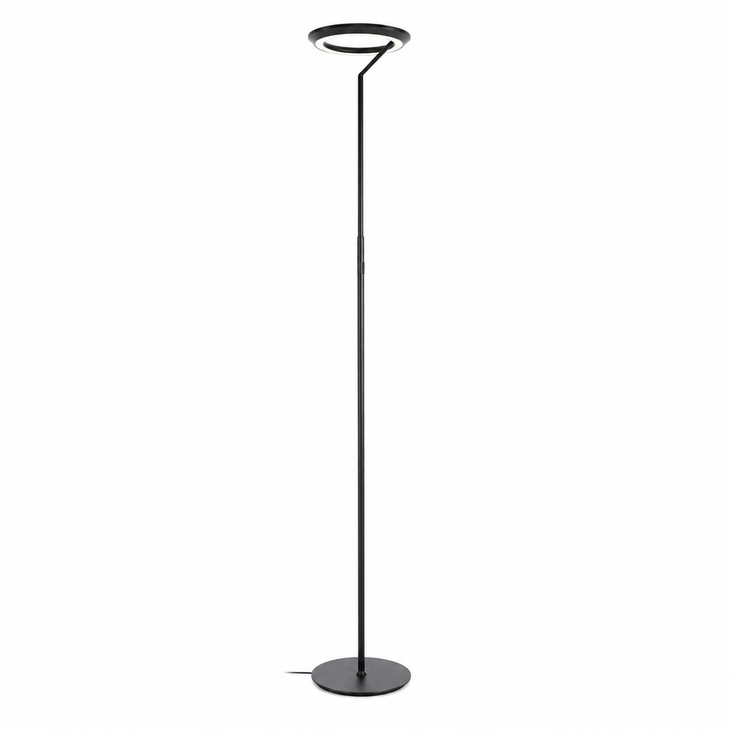 LED Stehleuchte Deckenfluter 2 Lichtpanele stufenlos dimmbar Ø 26cm x 176cm