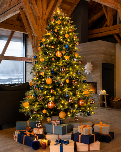 LED Weihnachtsbaum 100 cm Nordmanntanne Christbaum Fernbedienung Timer LUMIDA