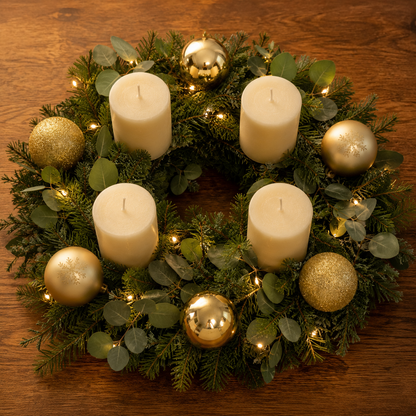 HEITMANN DECO Weihnachtskugeln Gold mit Glitzer Schneeflocke Christbaumschmuck