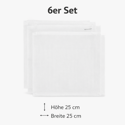 Navaris Waschlappen Set 6-teilig Baby-Waschlappen aus Viskose - 25x25cm weiche Lappen - Reinigungstücher Waschtücher - nachhaltig und wiederverwendbar