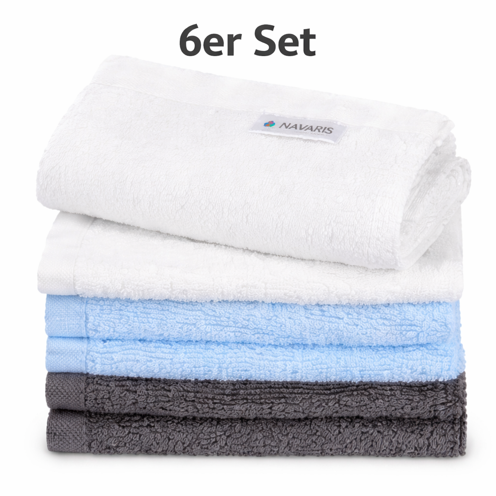 Navaris Waschlappen Set 6-teilig Baby-Waschlappen aus Viskose - 25x25cm weiche Lappen - Reinigungstücher Waschtücher - nachhaltig und wiederverwendbar