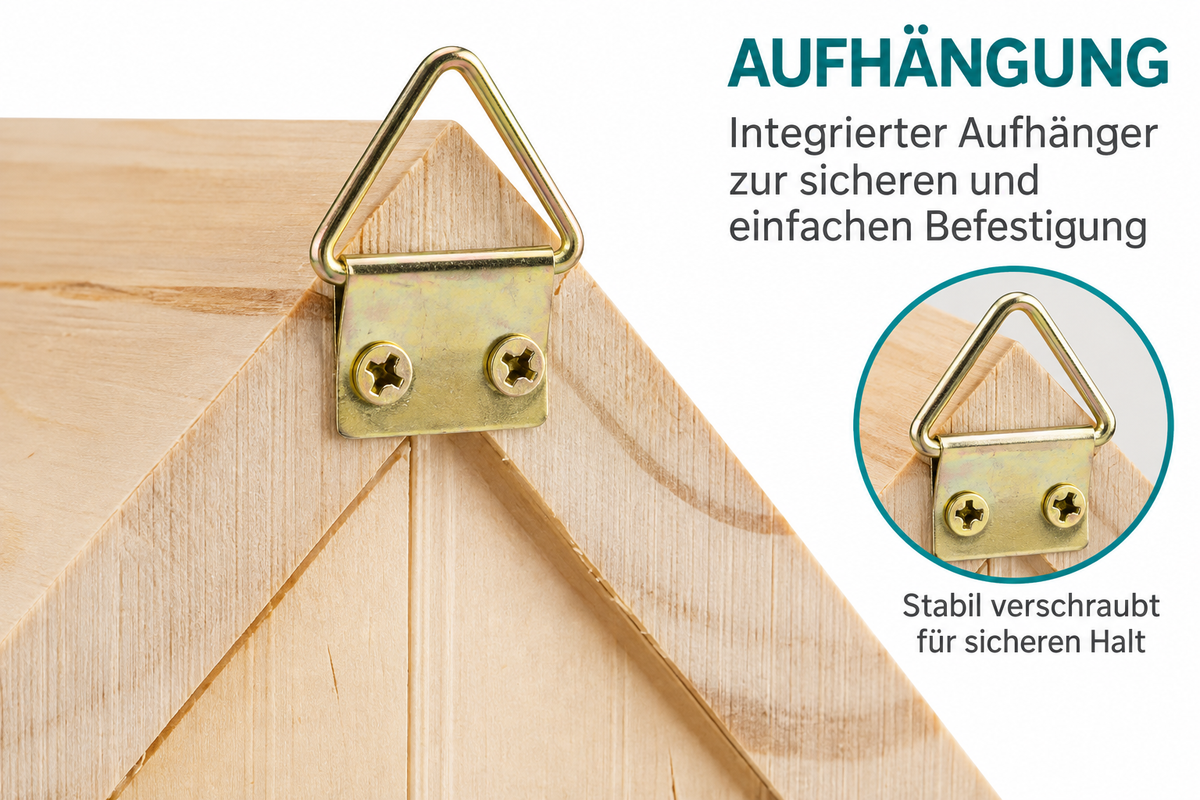 NAVARIS Schmetterlingshaus Holz 41cm Insektenhotel Kiefer Garten Balkon Natur