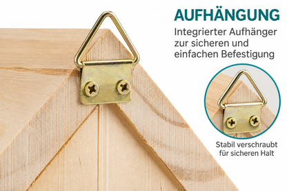 NAVARIS Schmetterlingshaus Holz 41cm Insektenhotel Kiefer Garten Balkon Natur