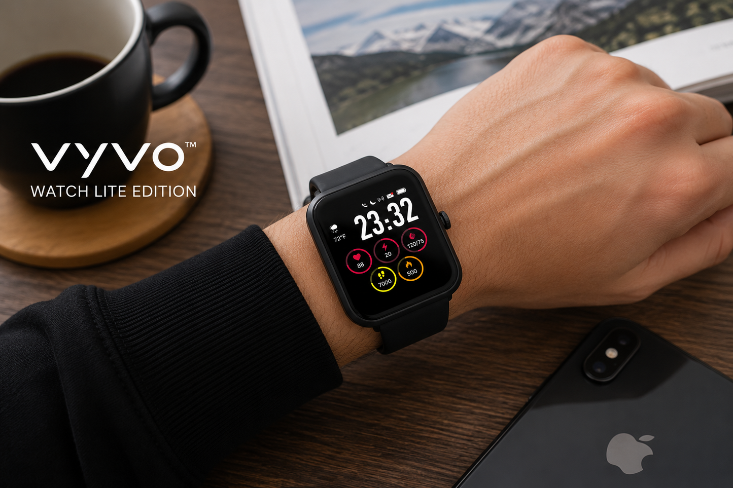 VYVO Watch Lite Edition Smartwatch Fitness Tracker Android iOS Herzfrequenz